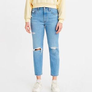 Levi's® 501 Straight Leg Distressed Jeans